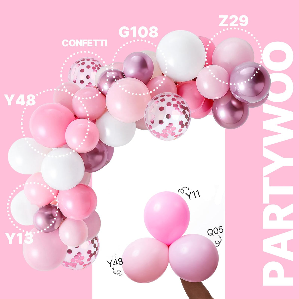 PartyWoo Christmas Balloons 66pcs Santa Xmas Tree Candy Cane Foil Balloons