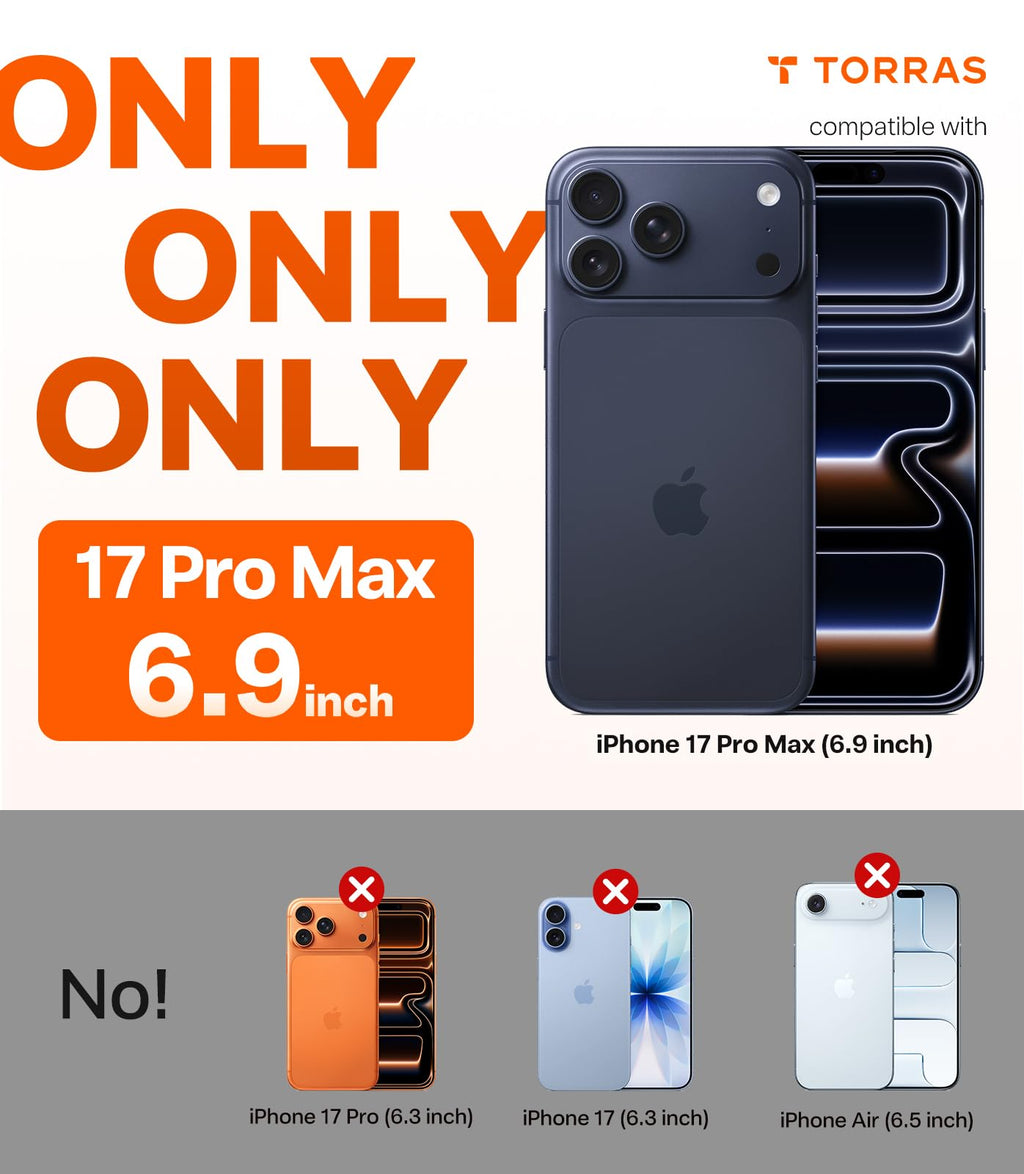 TORRAS for iPhone 14 Pro Max Case, Anti-Yellowing, Crystal Clear
