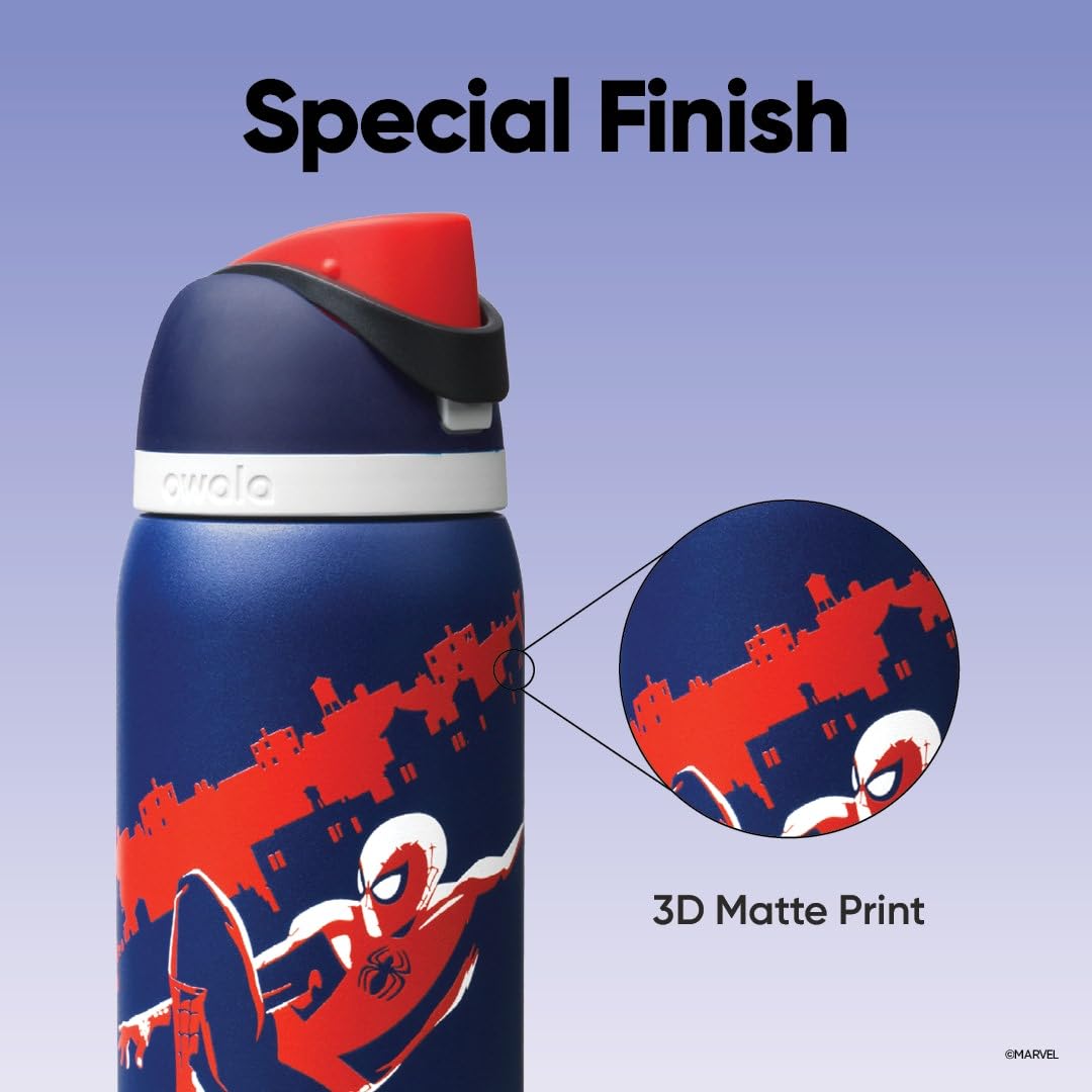 Owala Marvel Spider-Man FreeSip Stainless Steel Water Bottle 32 oz