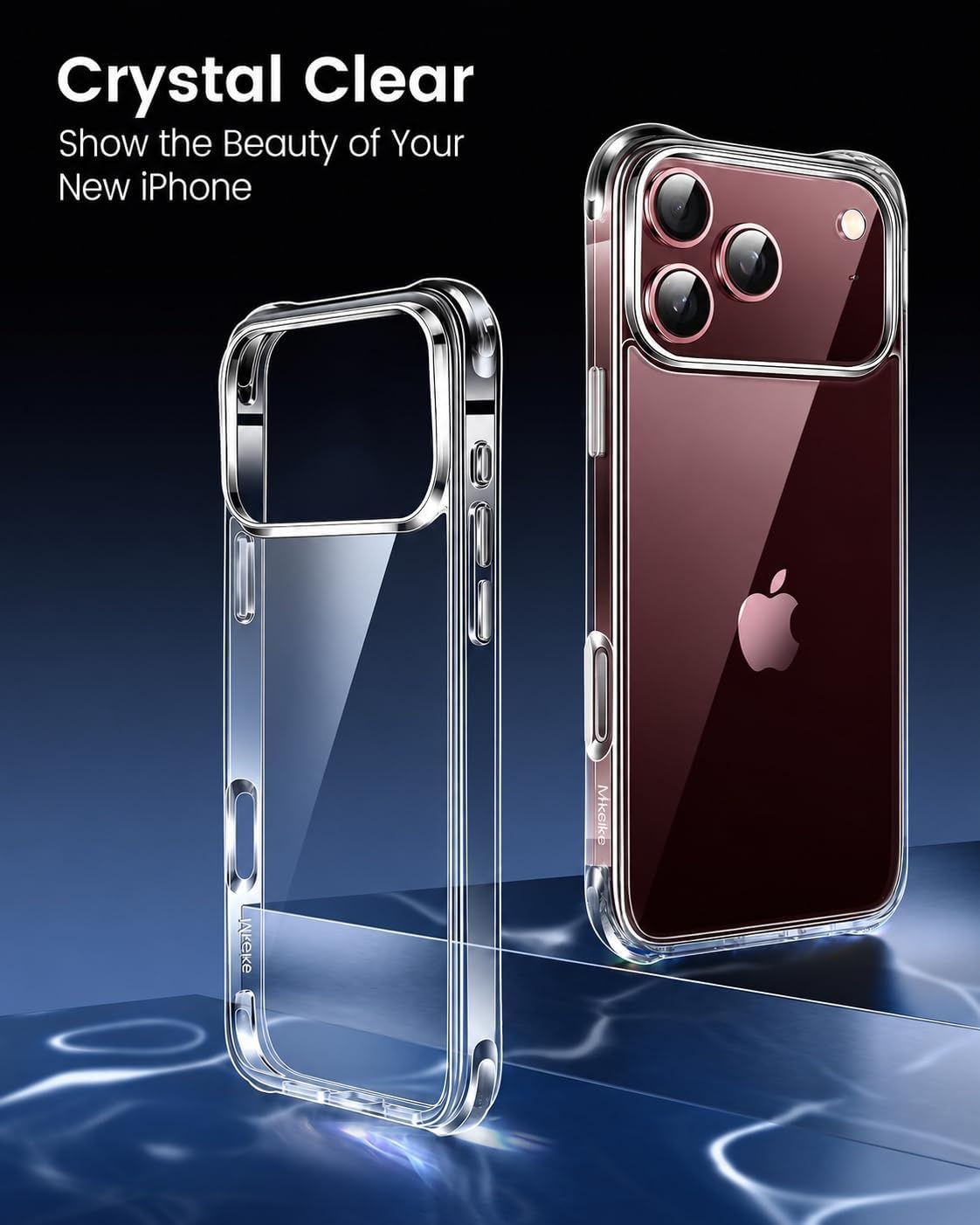 Mkeke for iPhone 18 Pro Max Case Clear [Not-Yellowing]
