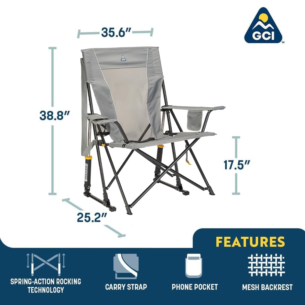GCI Outdoor Comfort Pro Rocker Camping Chair - Indigo Blue