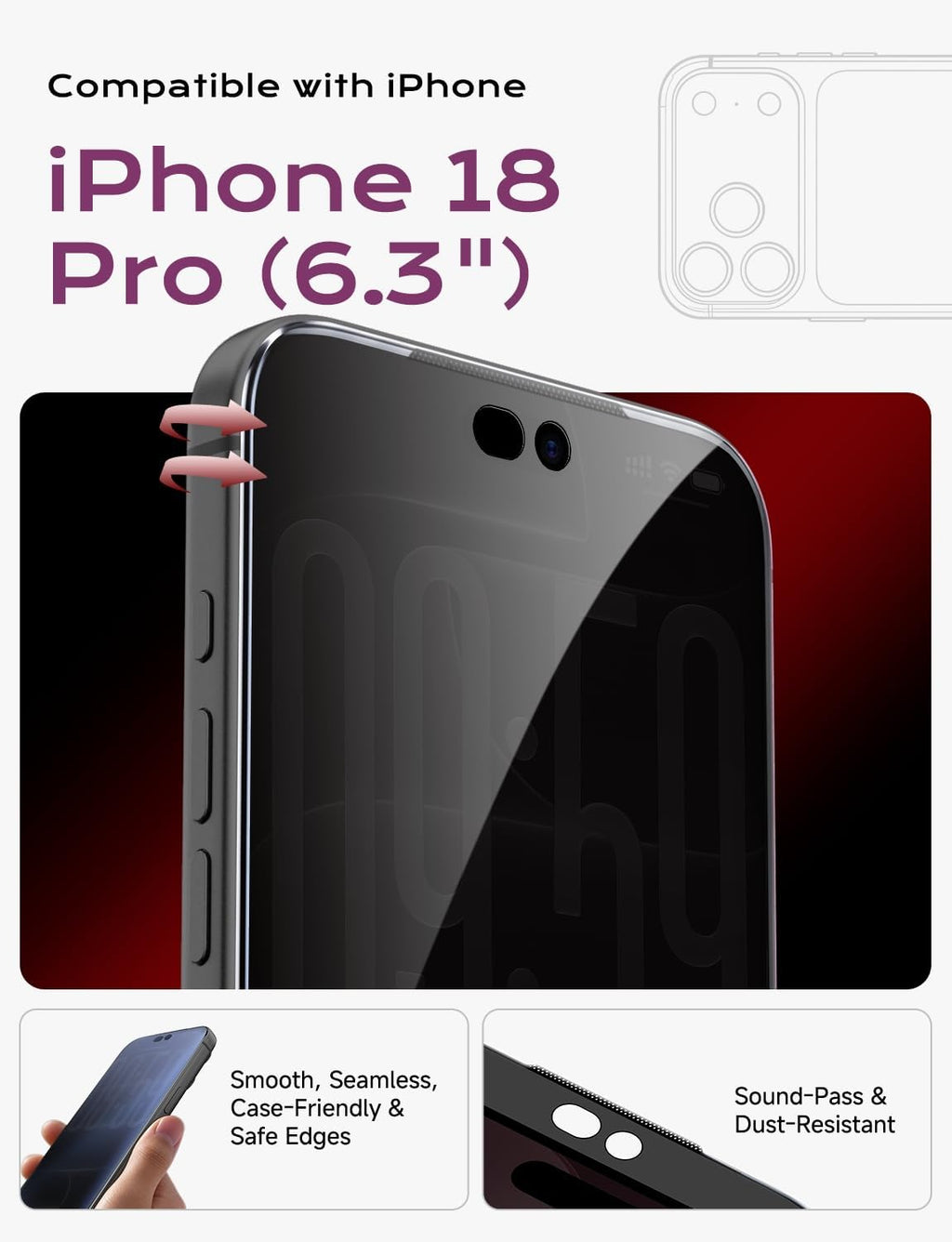 MAGIC JOHN Privacy 2Pack Galaxy S25 Plus Screen Protector