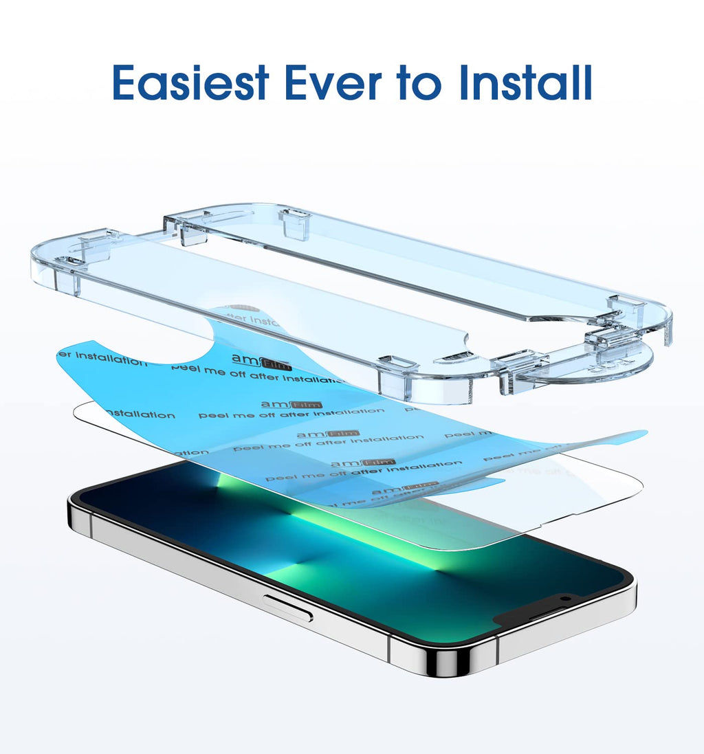 amFilm OneTouch for iPhone 18 Pro Max 6.9'' Screen Protector Tempered Glass