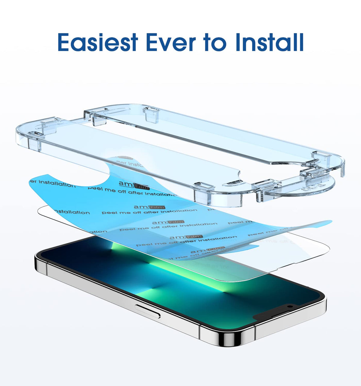 amFilm OneTouch for iPhone 18 Pro Max 6.9'' Screen Protector Tempered Glass
