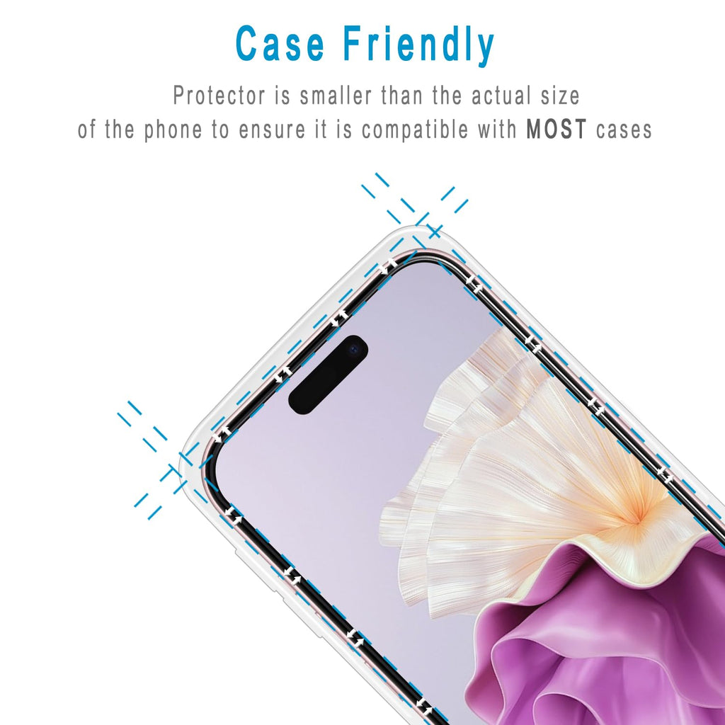2 Pack Screen Protector for iPhone 16 Pro Max Tempered Glass