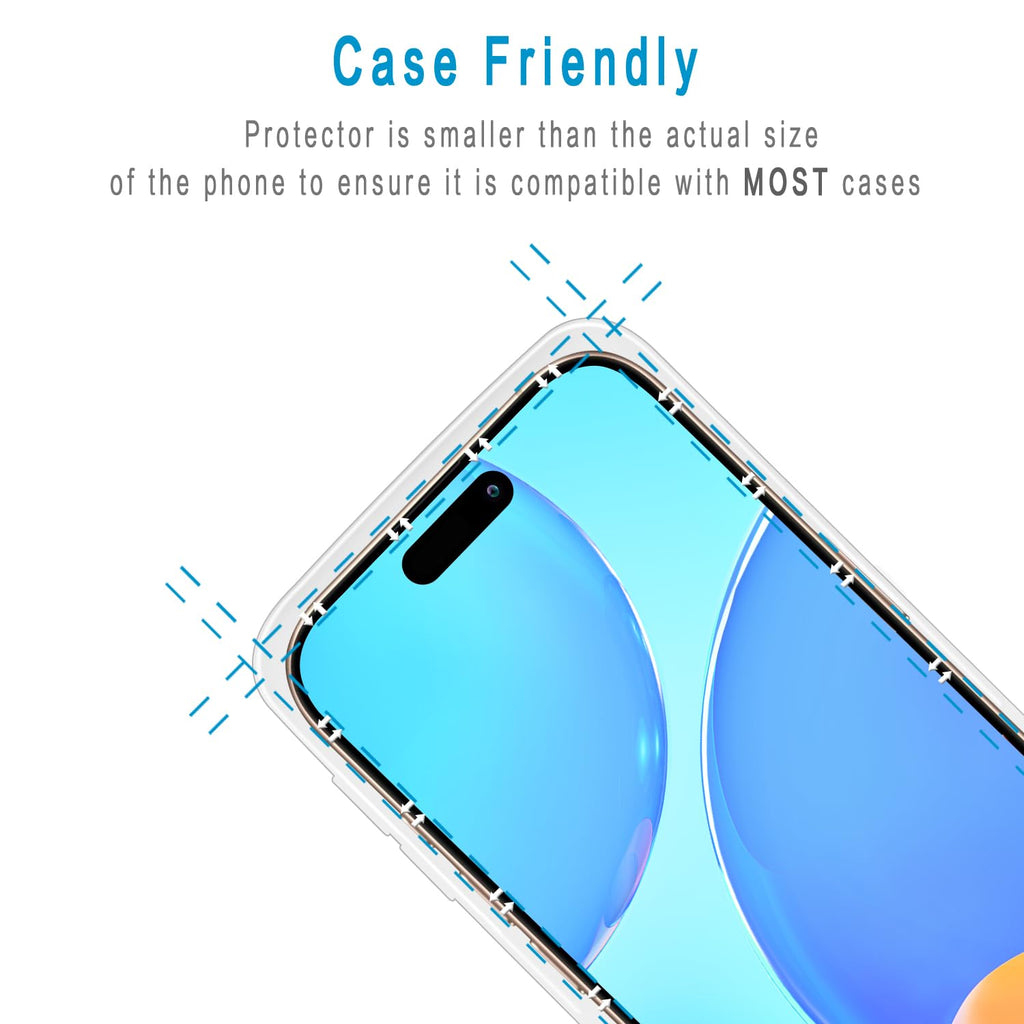 2 Pack Screen Protector for iPhone 16 Pro Max Tempered Glass