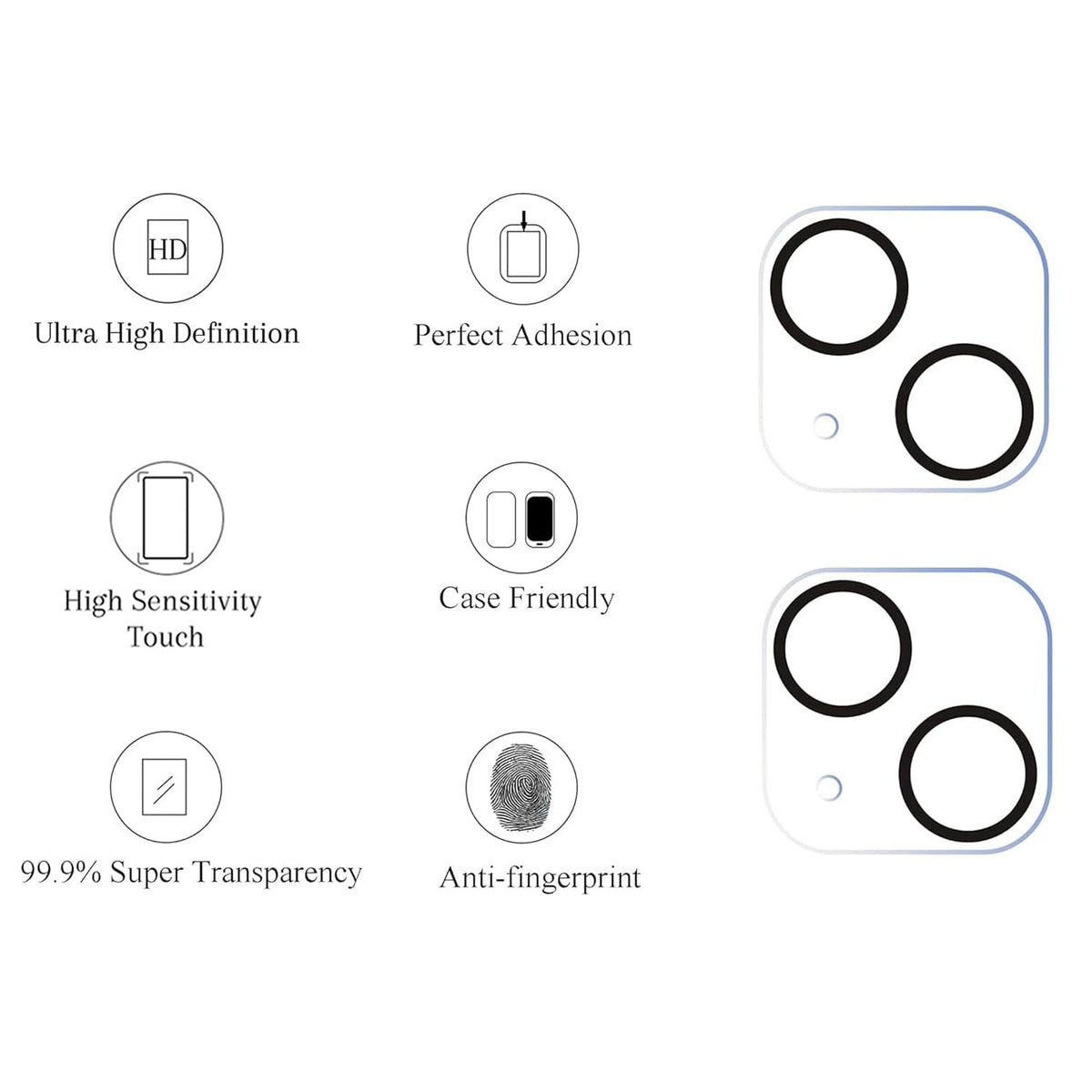 Ailun 3 Pack Camera Lens Protector for iPhone 17 Pro Max, Tempered Glass