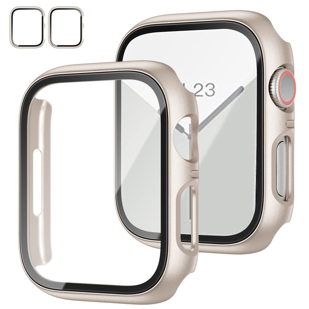 JZK Case with Screen Protector for Apple Watch SE3 Series 6/5/4 40mm,Clear