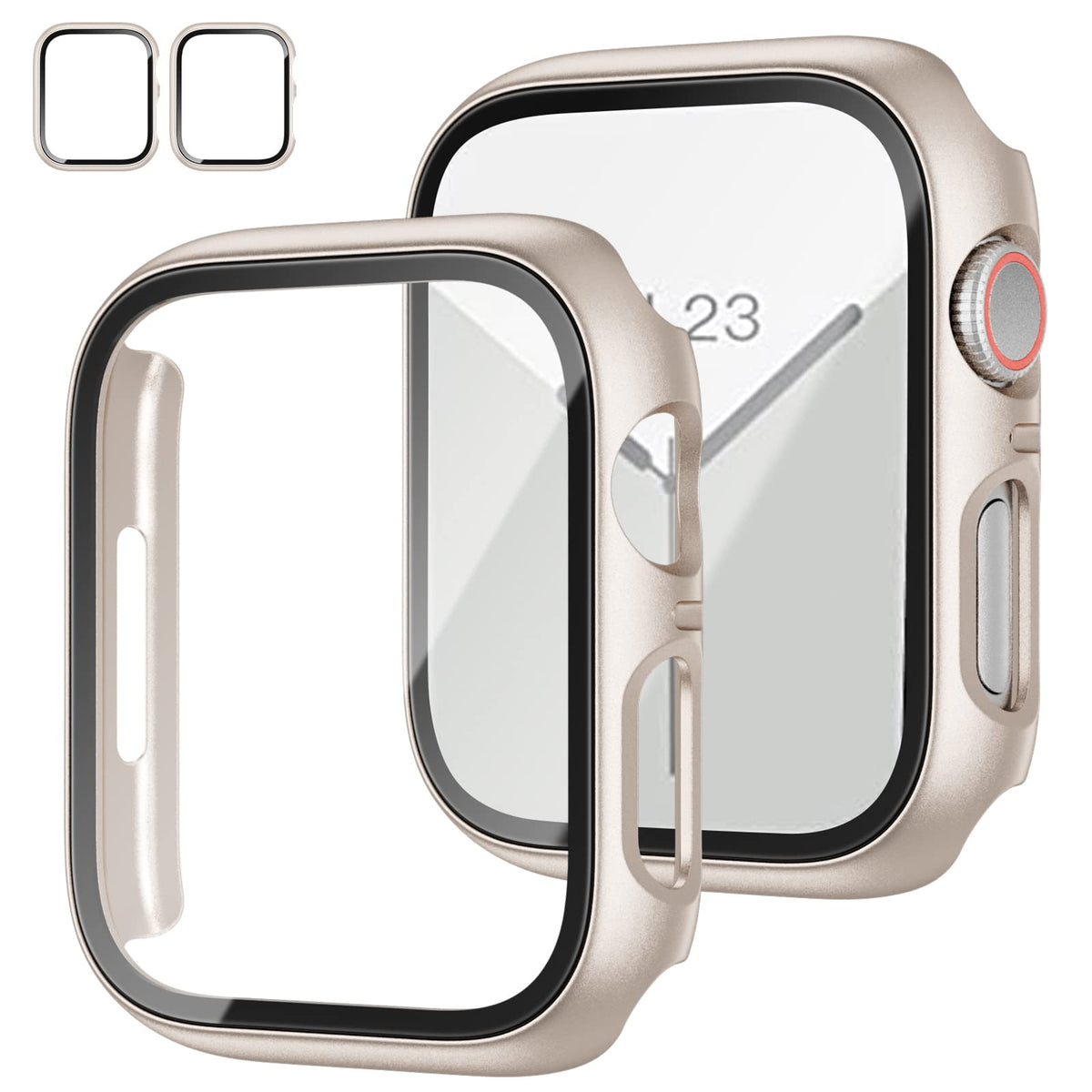 JZK Case with Screen Protector for Apple Watch SE3 Series 6/5/4 40mm,Clear