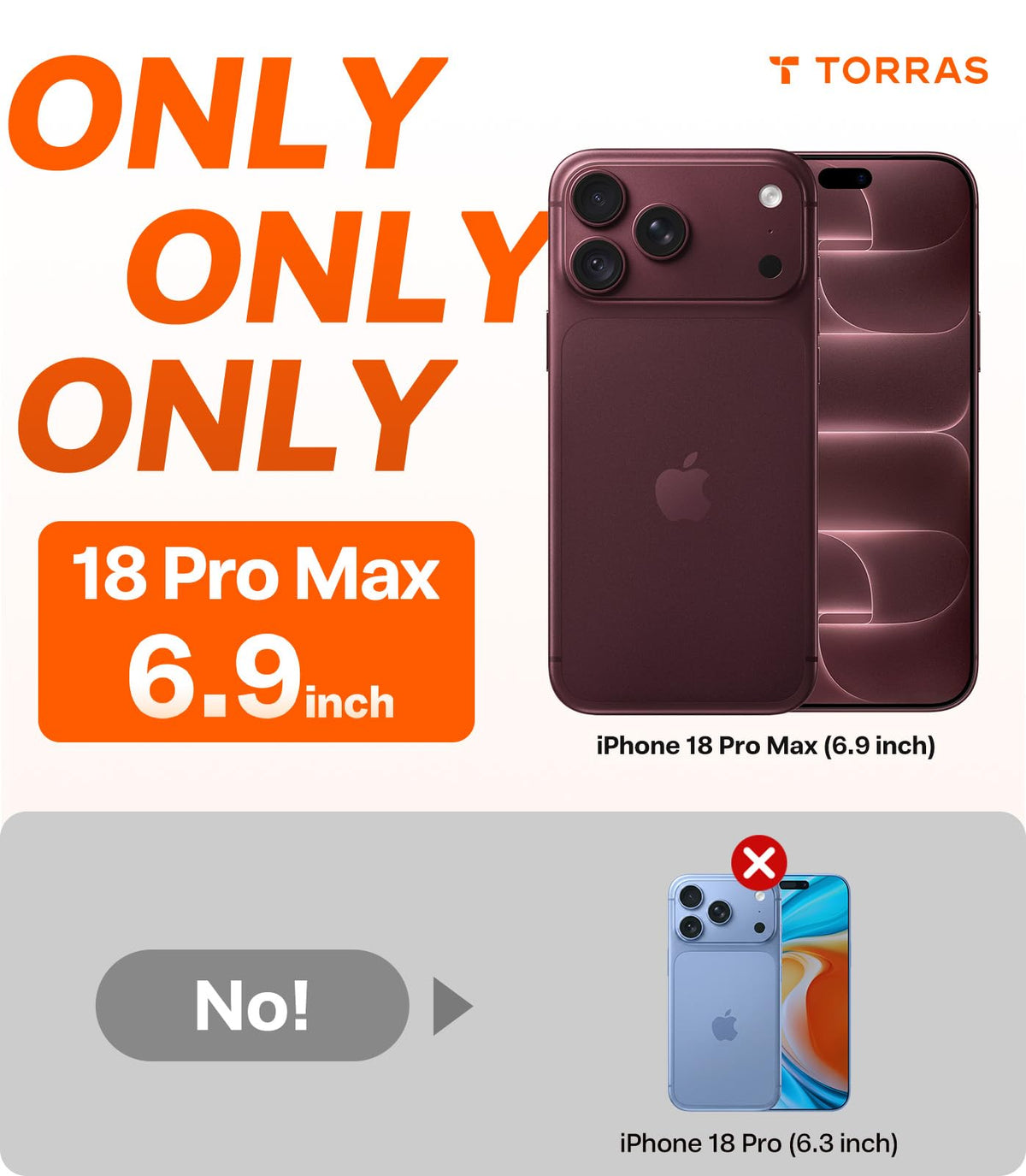 TORRAS for iPhone 14 Pro Max Case, Anti-Yellowing, Crystal Clear