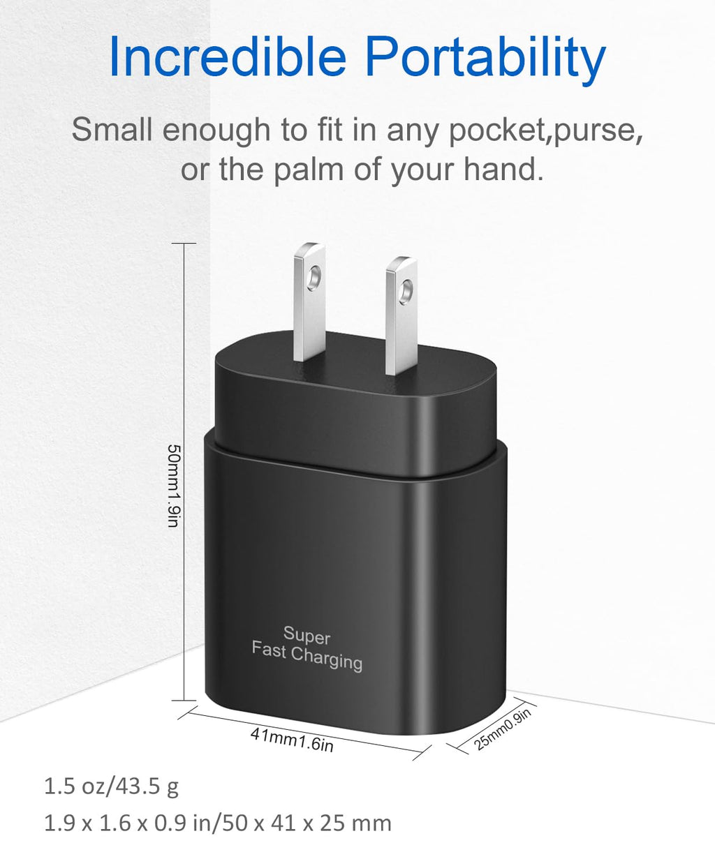 Type C Charger Fast Charging,USB C Charger,25W Samsung Super Fast Charger