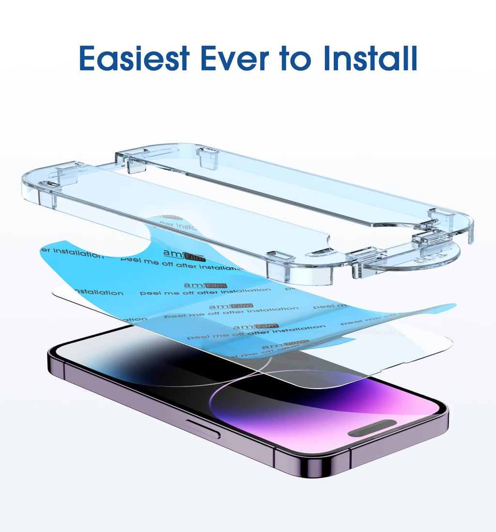 amFilm OneTouch for iPhone 18 Pro Max 6.9'' Screen Protector Tempered Glass