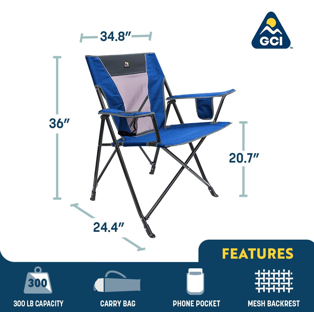 GCI Outdoor Comfort Pro Rocker Camping Chair - Indigo Blue