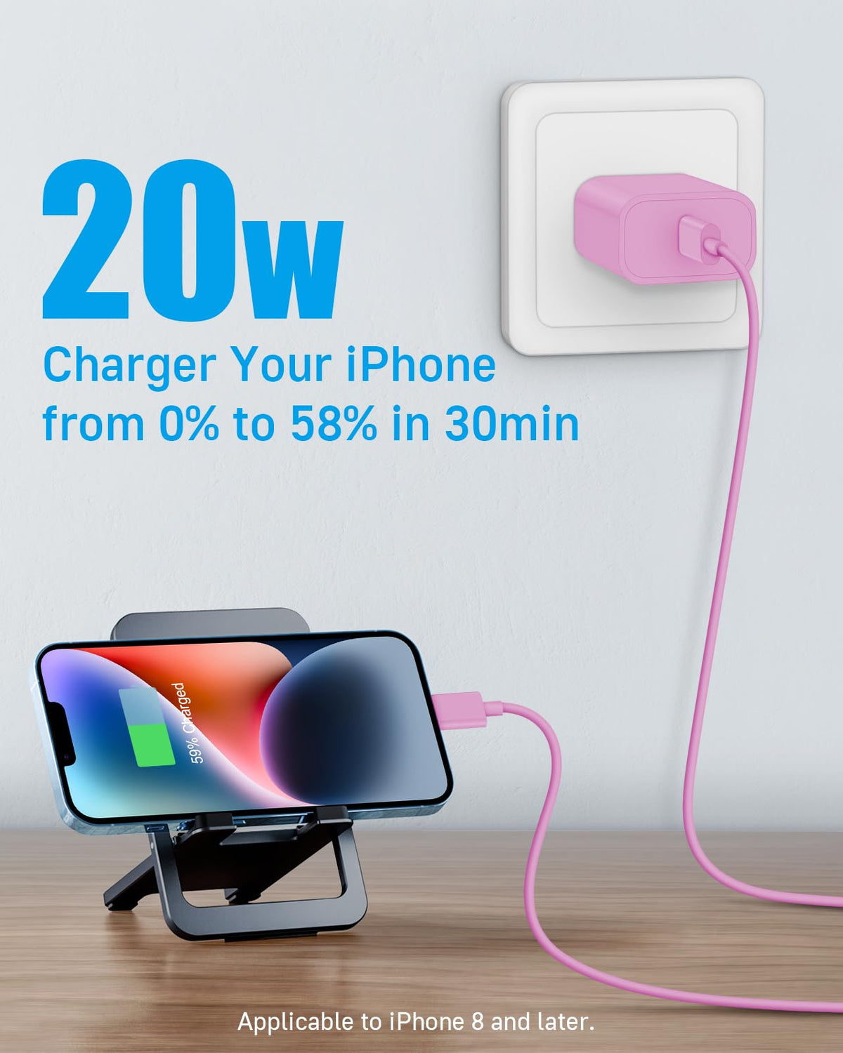 CXX 10FT iPhone 14/13/12 Charger 20W Fast Charging [MFi Certified]