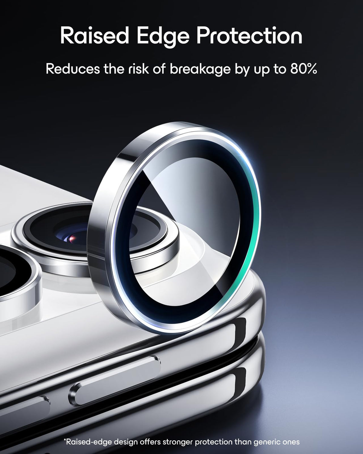ESR for iPhone Duo Camera Lens Protector, 2 Pack, Black