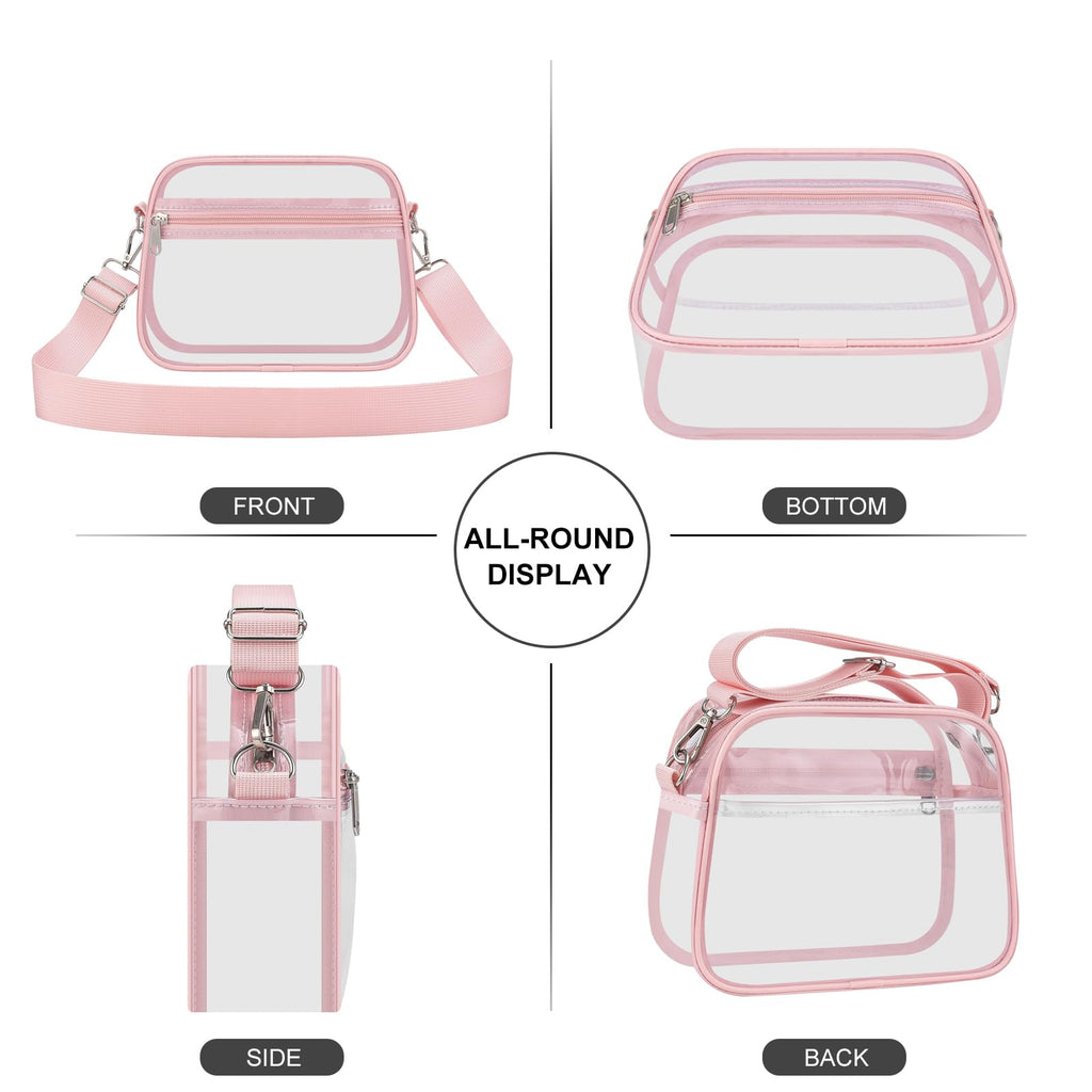 USPECLARE Clear Bag for Stadium Events Clear Sports Fan Handbags Purses