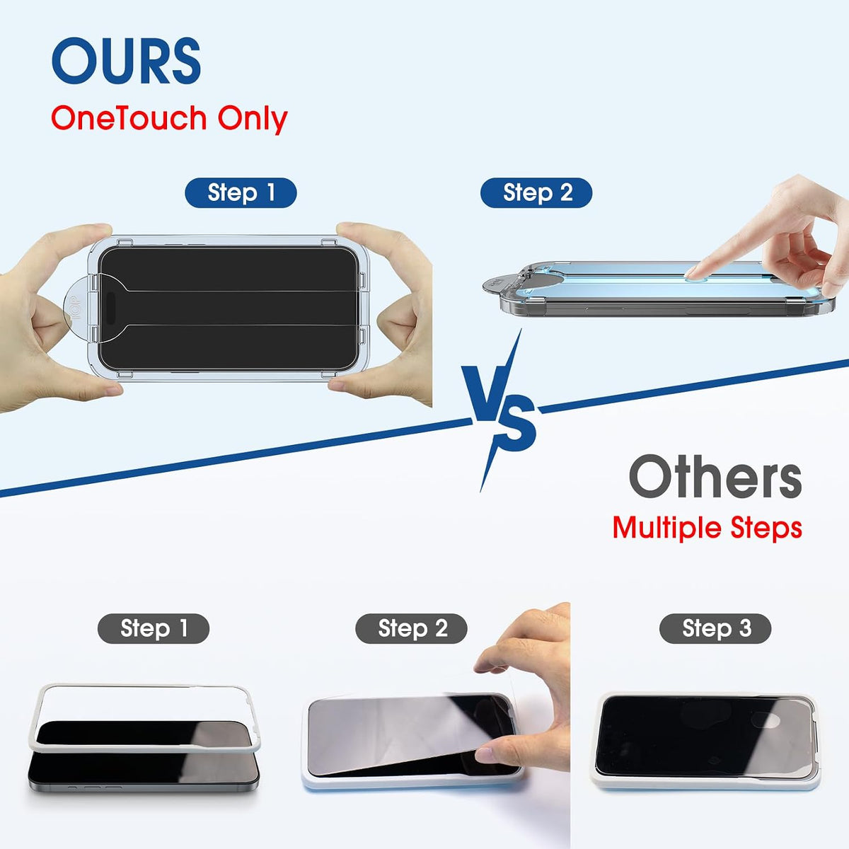 amFilm OneTouch for iPhone 18 Pro Max 6.9'' Screen Protector Tempered Glass