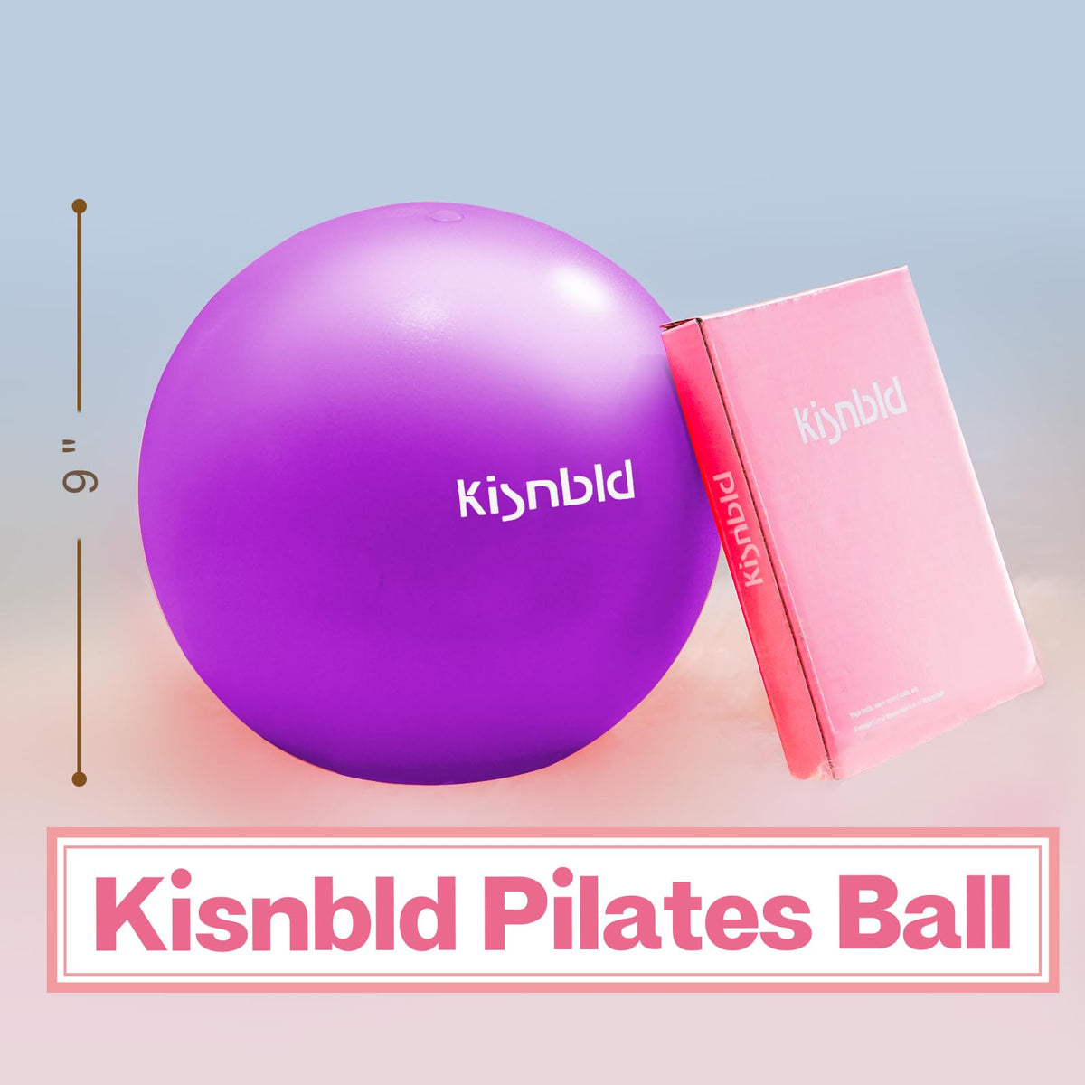 kisnbld 9 Inch Pilates Ball, Small Exercise Ball for Core &Physical Therapy