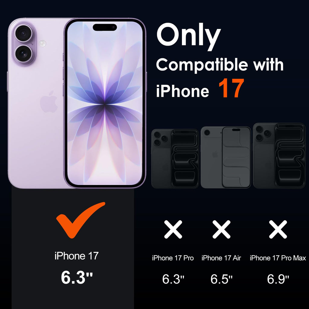 ivoler 3-in-1 Case for iPhone 16 Plus 6.7 inch, Clear
