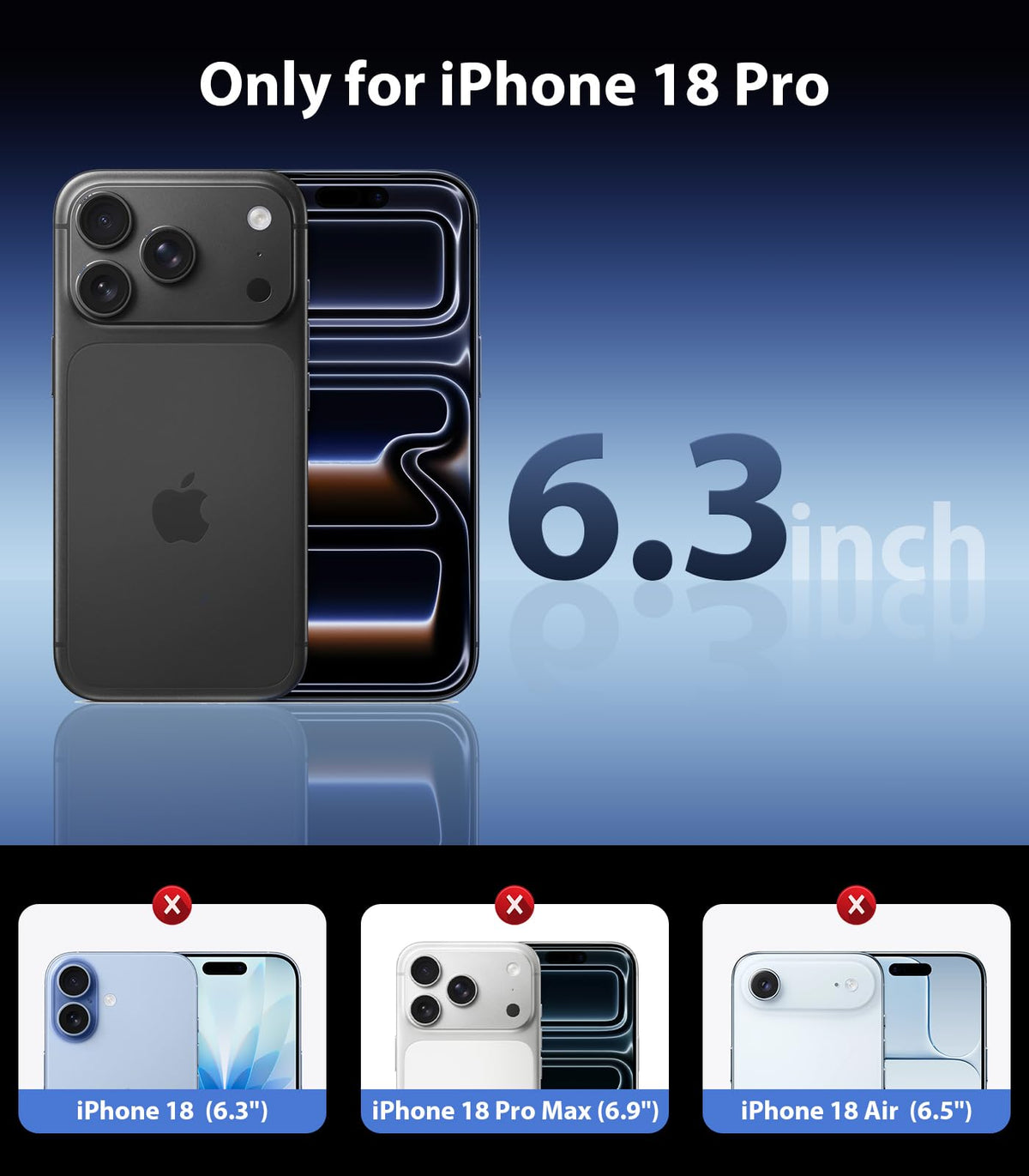 Mkeke for iPhone 18 Pro Max Case Clear [Not-Yellowing]