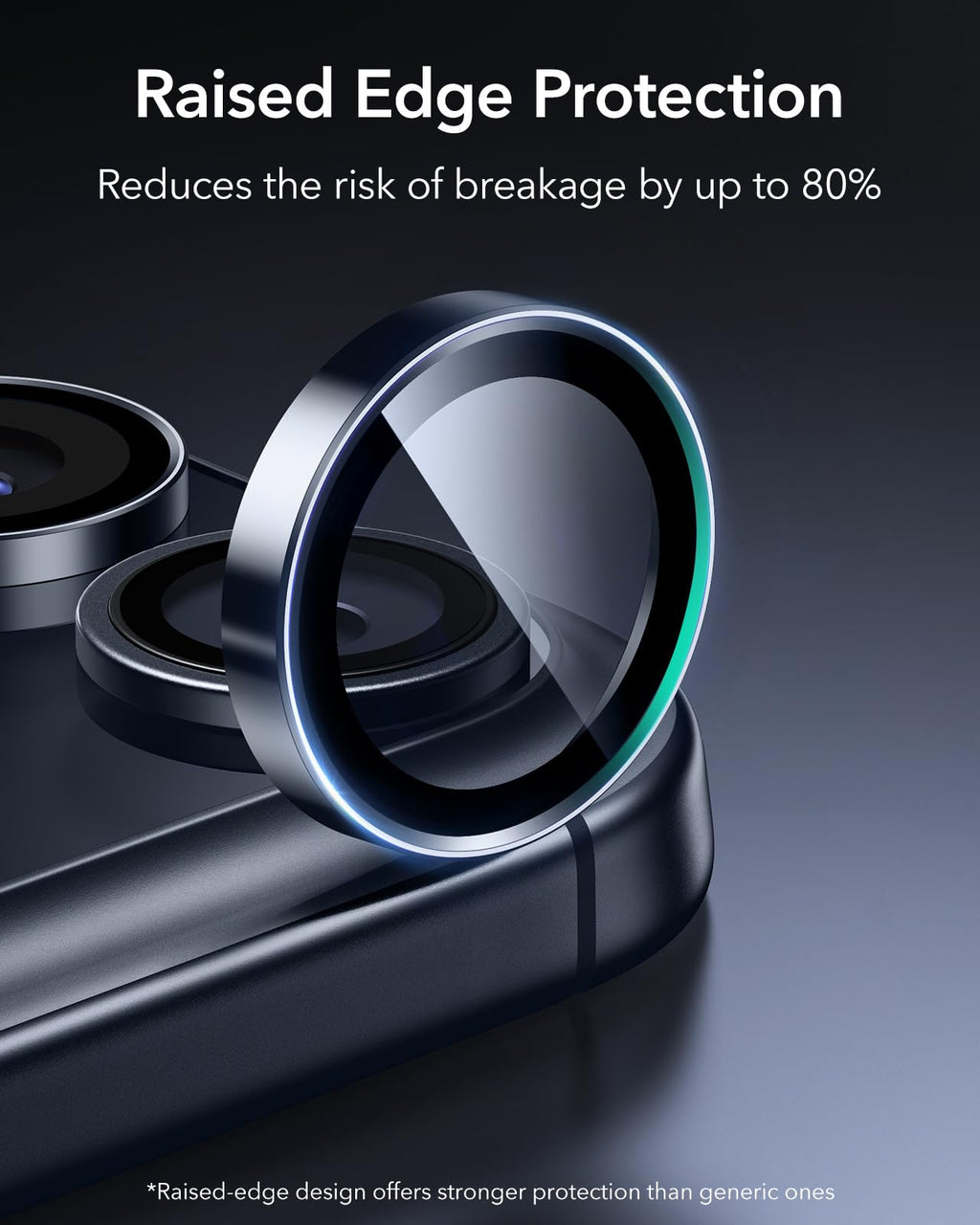ESR for iPhone Duo Camera Lens Protector, 2 Pack, Black