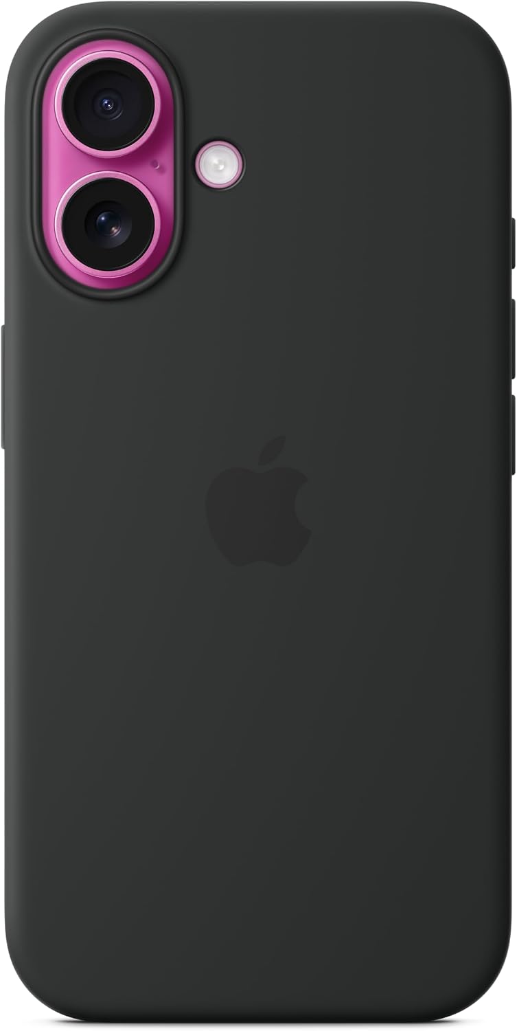 Apple iPhone 16 Pro Max Silicone Case with MagSafe and Camera Control: Lightweight Phone Case, Wireless Charging Compatible, Smooth Matte Finish, Black