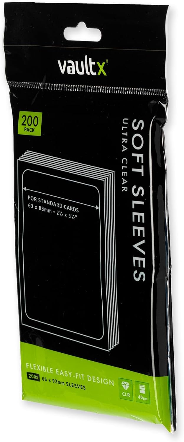Vault X Soft Penny Sleeves (200 Pack) Clear for Trading Cards TCG