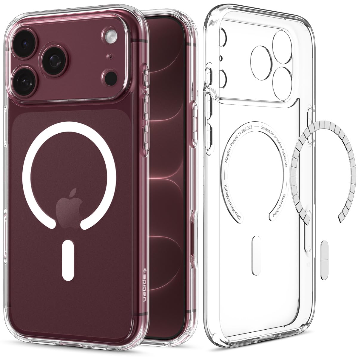 Spigen Ultra Hybrid MagFit for iPhone 17 Pro / 18 Pro Case, Frost Black