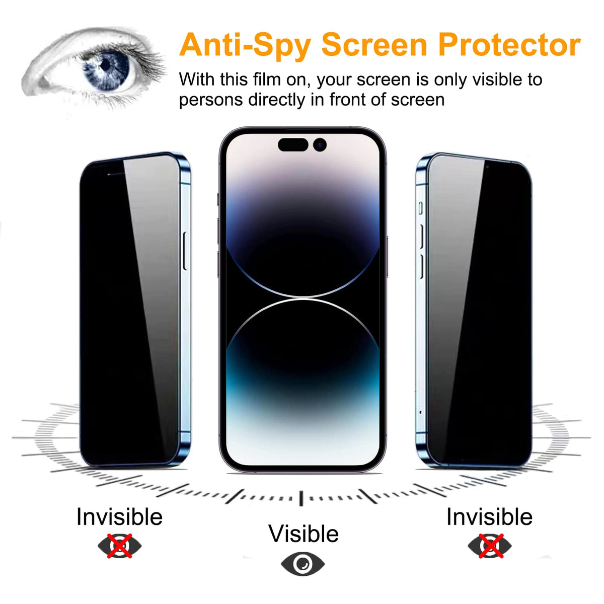PEHAEL for iPhone 18 Pro Privacy Screen Protector+Camera Lens Protector