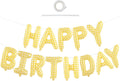 TONIFUL 16 Inch Yellow White Gingham Happy Birthday Foil Balloon