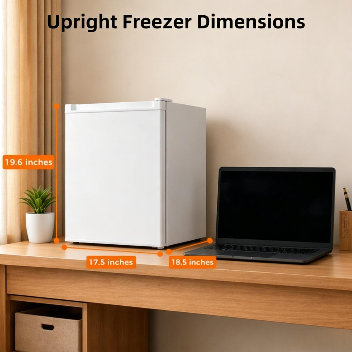 Kismile 1.1 Cu.ft Upright Mini Freezer for Dorms Apartment, Stainless Steel