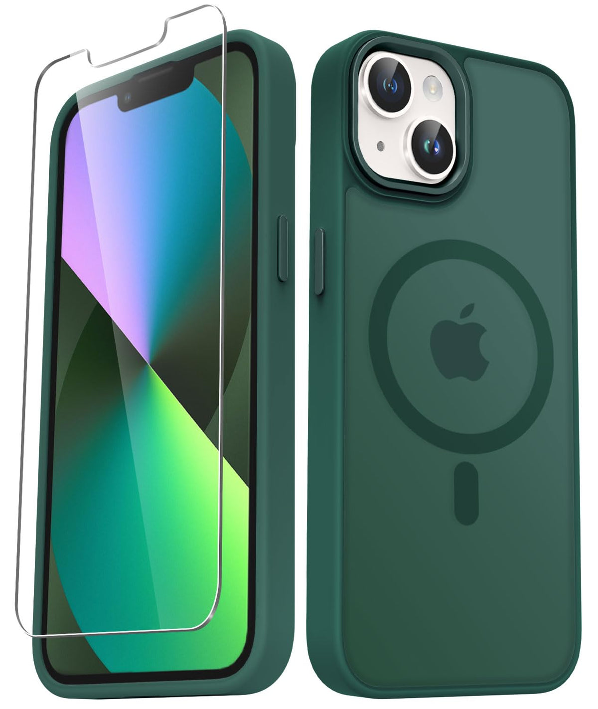 YENAPOON for iPhone 14 Case, iPhone 13 Case, Matte Magnetic Case, Black