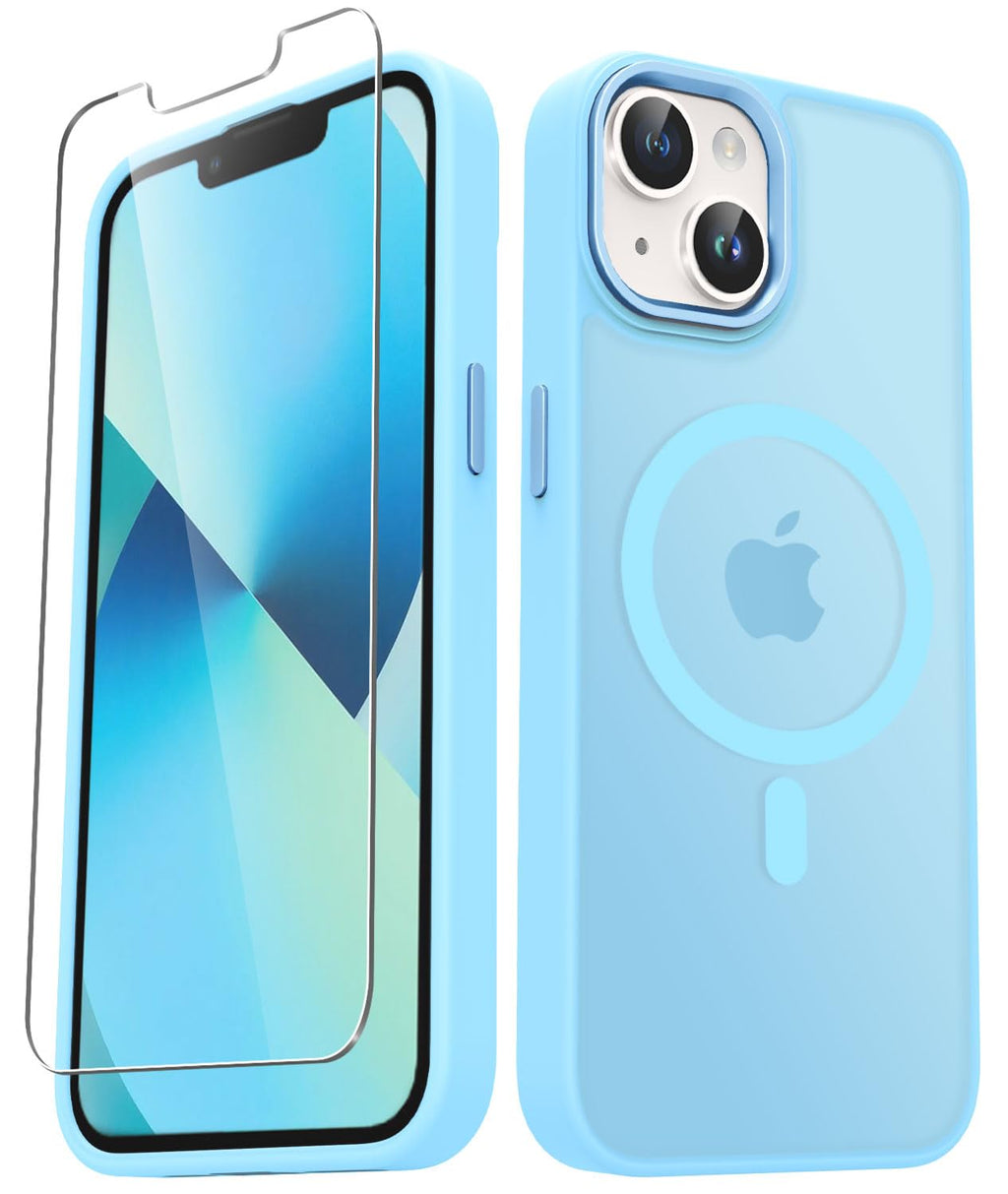 YENAPOON for iPhone 14 Case, iPhone 13 Case, Matte Magnetic Case, Black