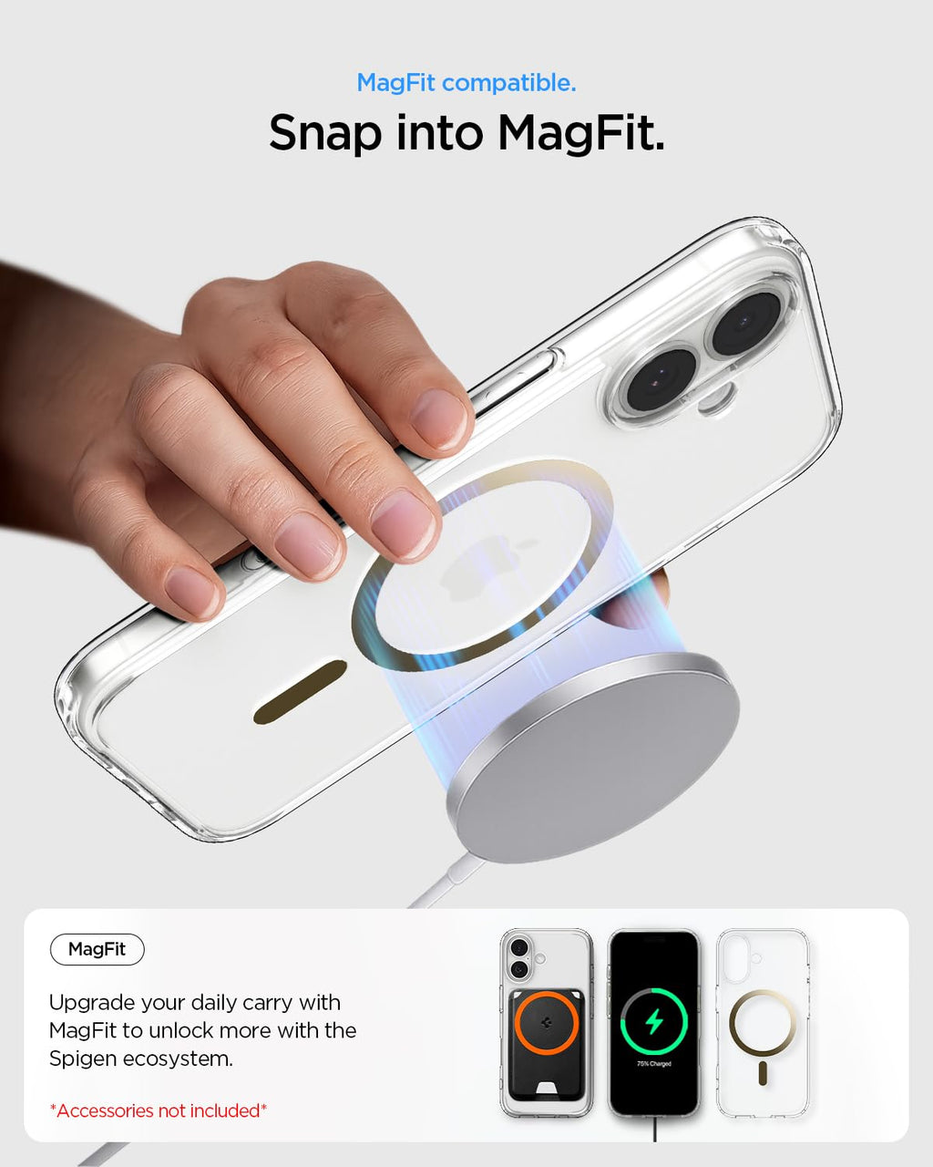 Spigen Ultra Hybrid MagFit for iPhone 17 Pro / 18 Pro Case, Frost Black