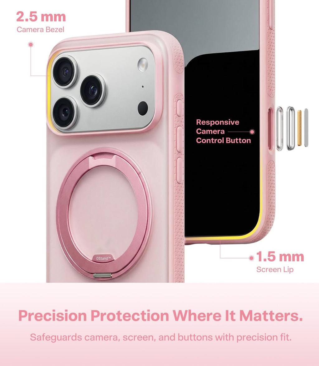 TORRAS 360 Magnetic Stand for iPhone 17 Pro Max Case, Clear