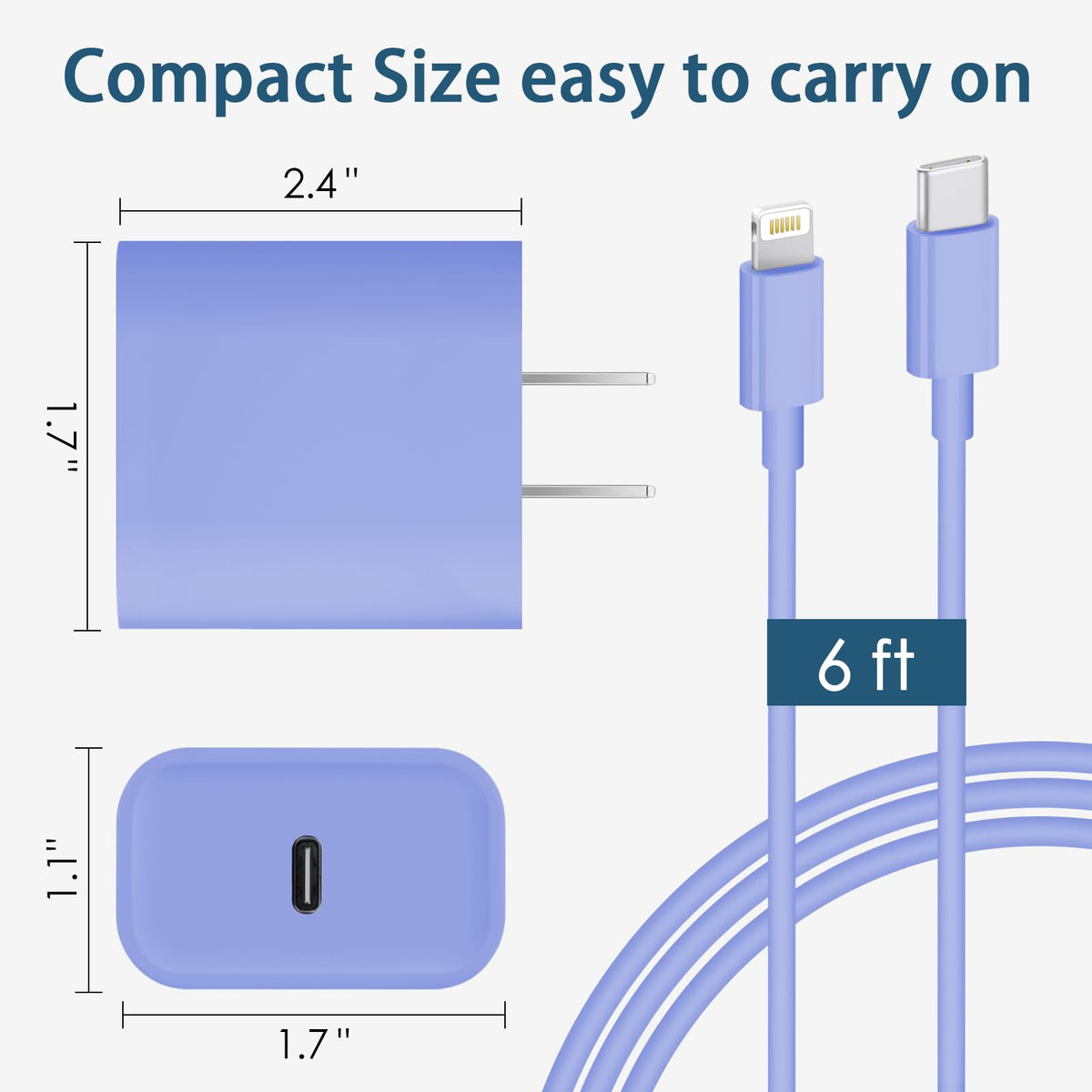 CXX 10FT iPhone 14/13/12 Charger 20W Fast Charging [MFi Certified]