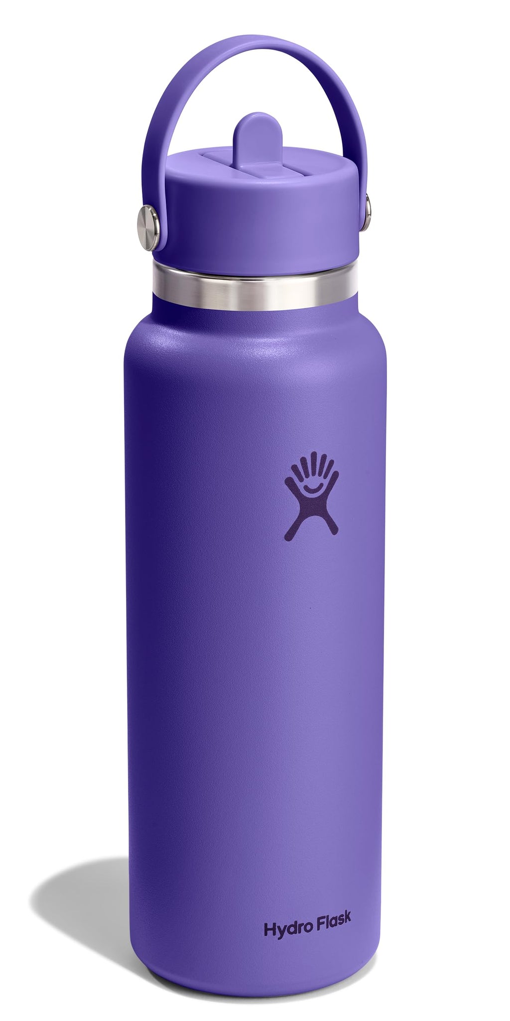 Hydro Flask Water Bottle - Insulated Stainless Steel - Wide Straw Lid, Non Spill, Leakproof in 24 Oz Harbor Blue