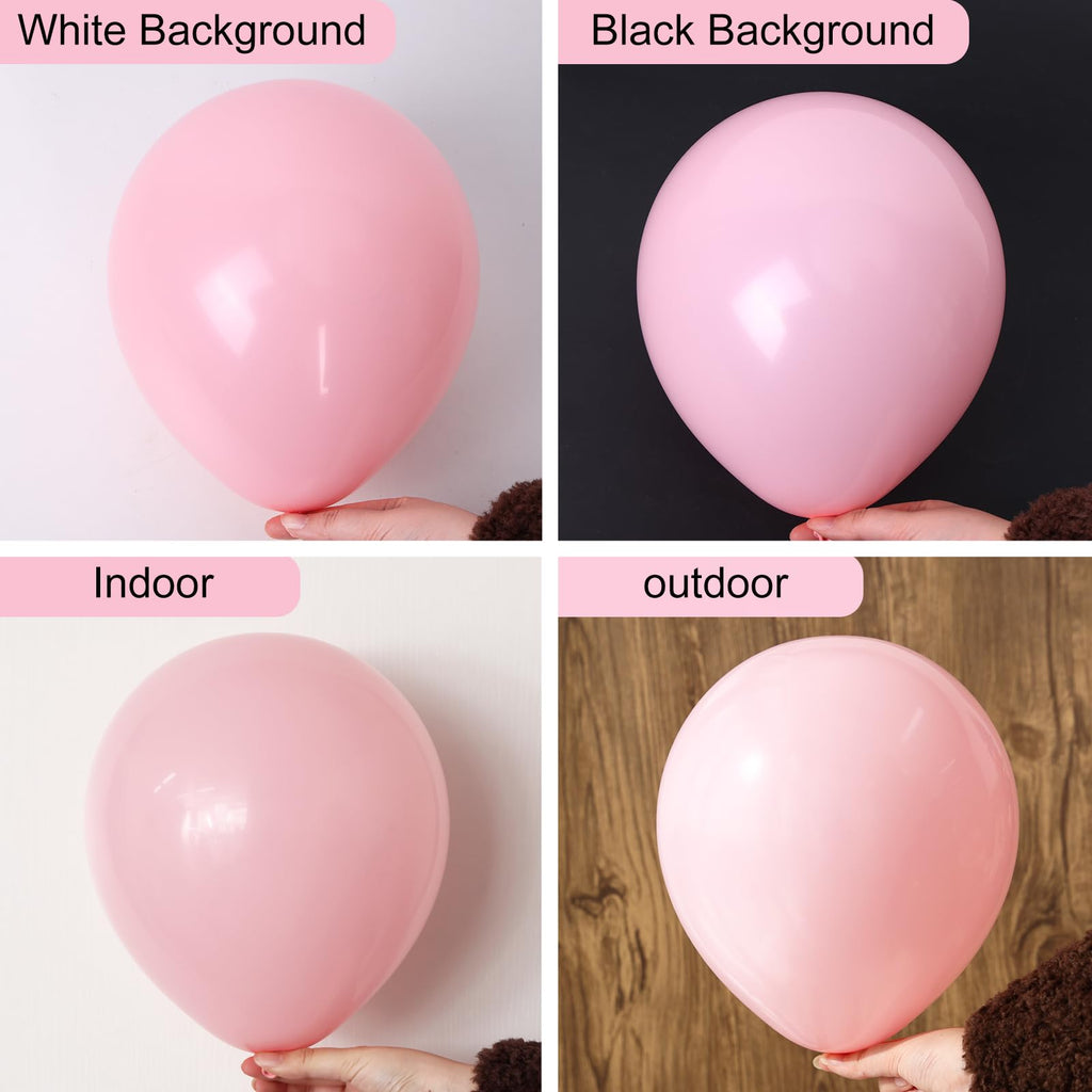 RUBFAC Pink Balloons Pastel Pink Balloon Arch Kit Different Sizes 129pcs