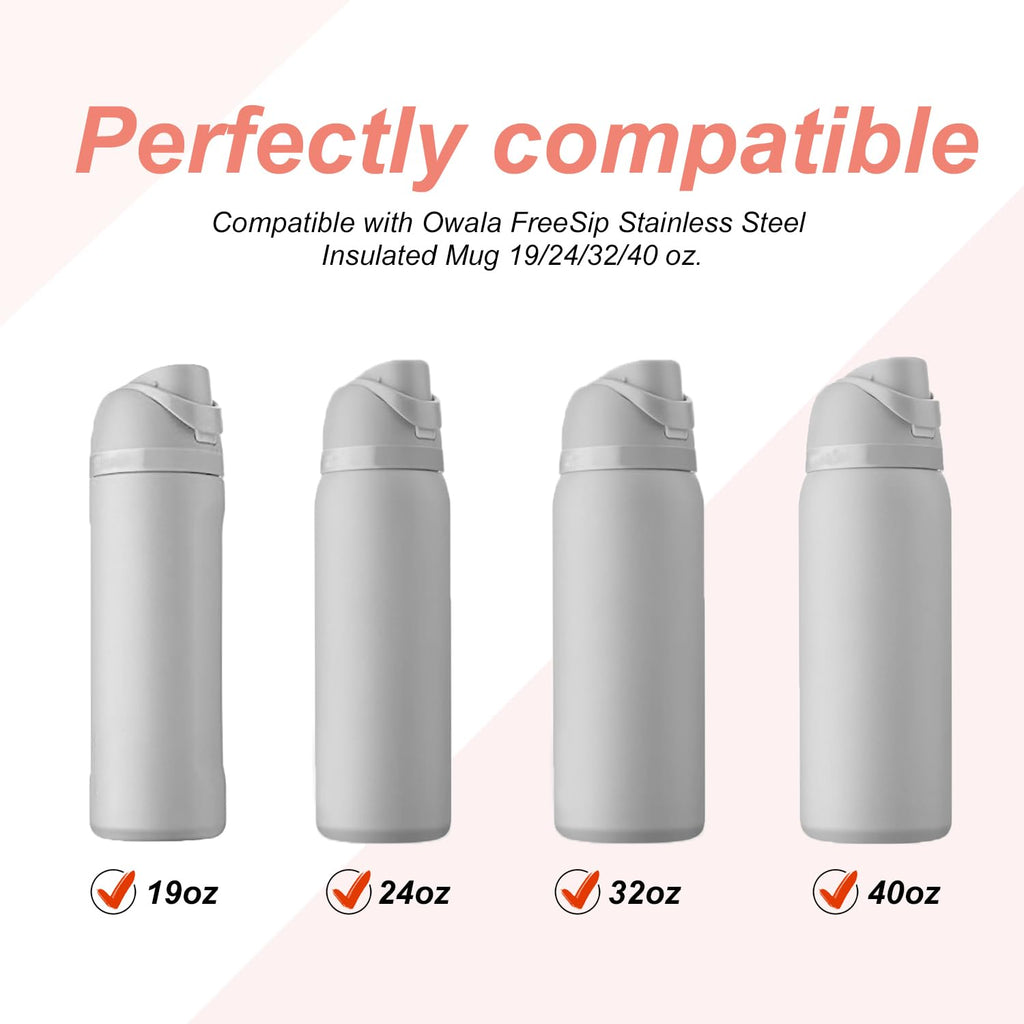 4 Sets Replacement Lid Stopper & Ring Gasket for Owala FreeSip 24oz 32oz