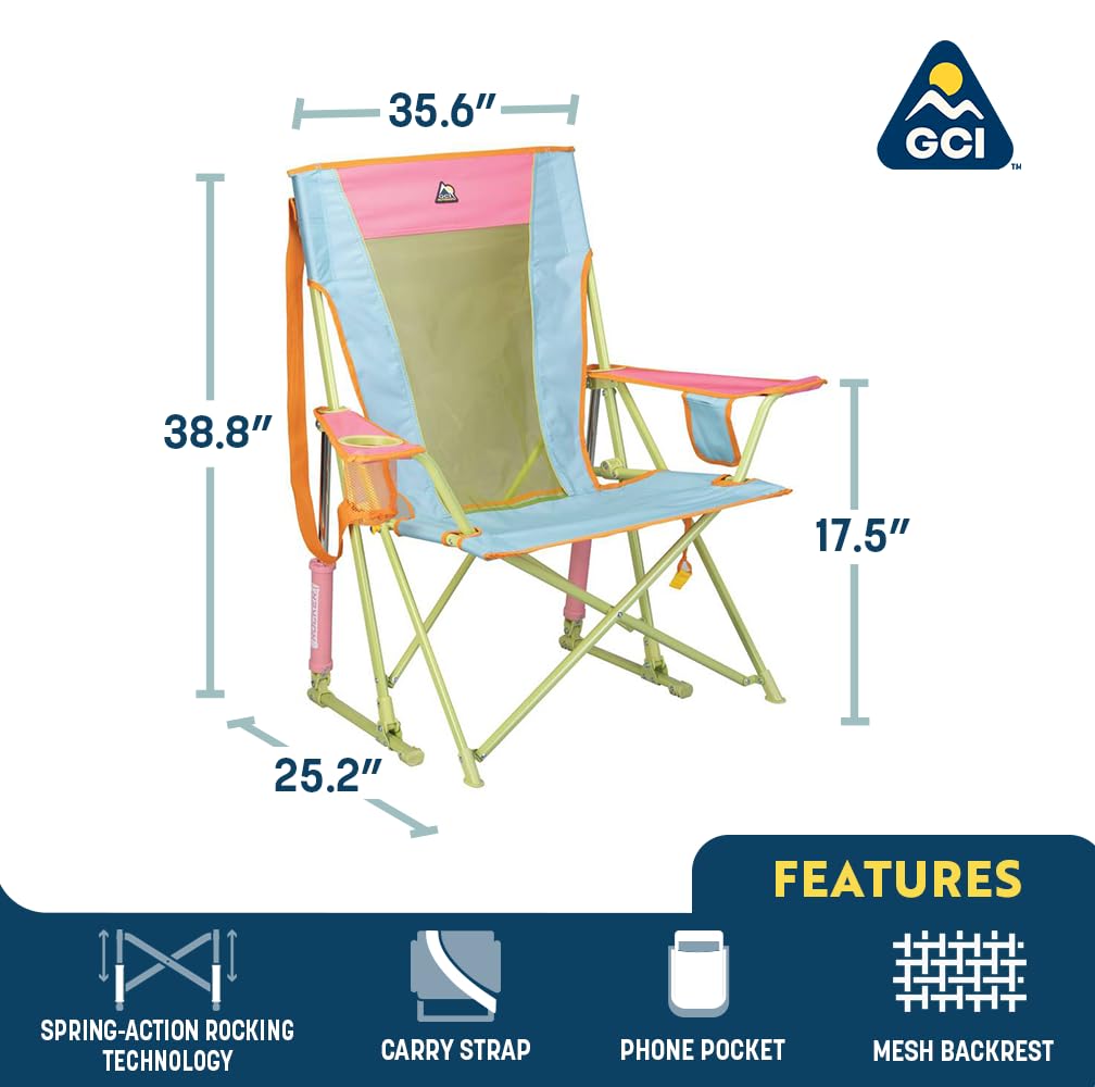 GCI Outdoor Comfort Pro Rocker Camping Chair - Indigo Blue