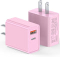 [2 Pack] 20W USB C Charger Block, Fast Charging Dual Port Wall Charger