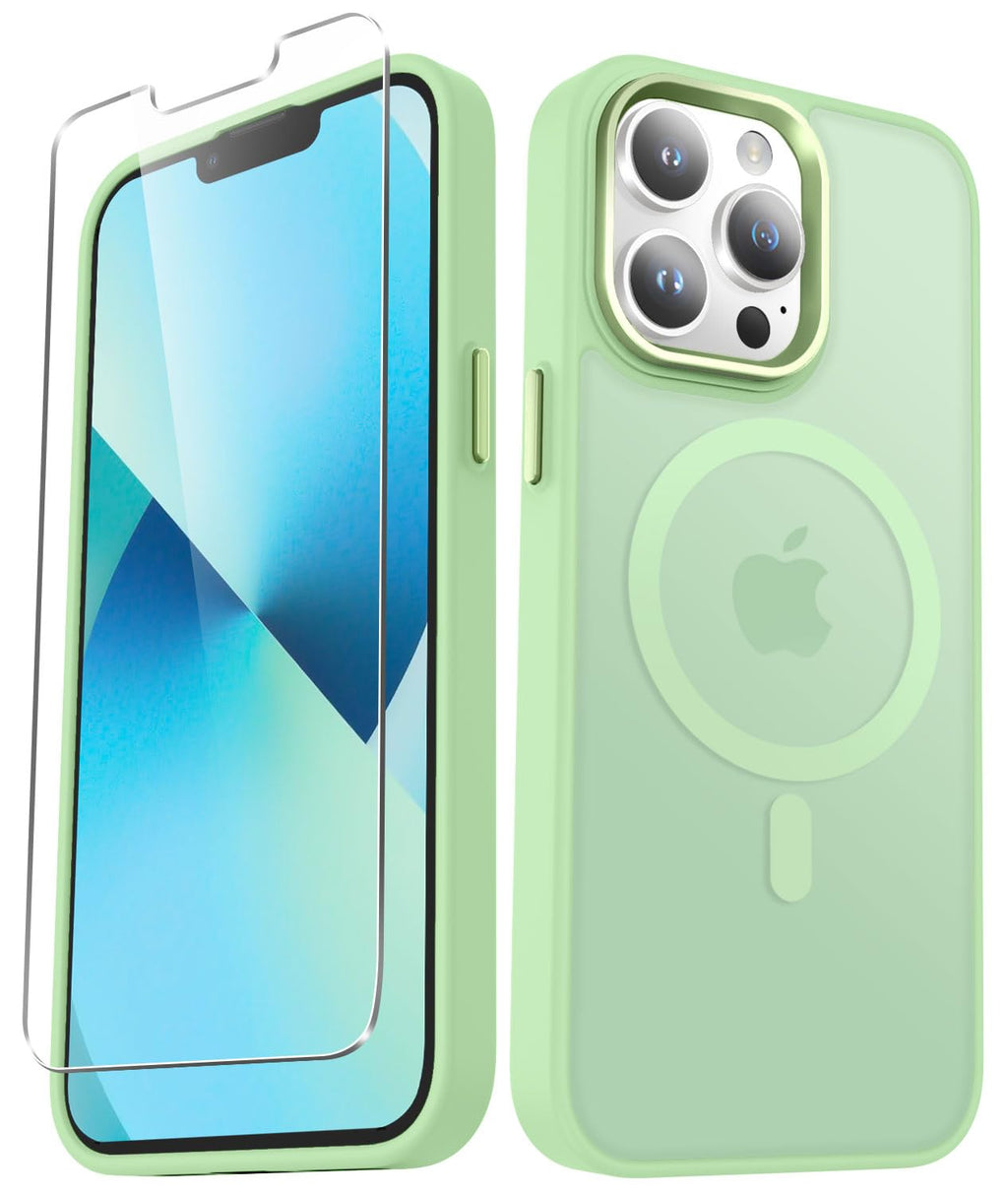 YENAPOON for iPhone 14 Case, iPhone 13 Case, Matte Magnetic Case, Black