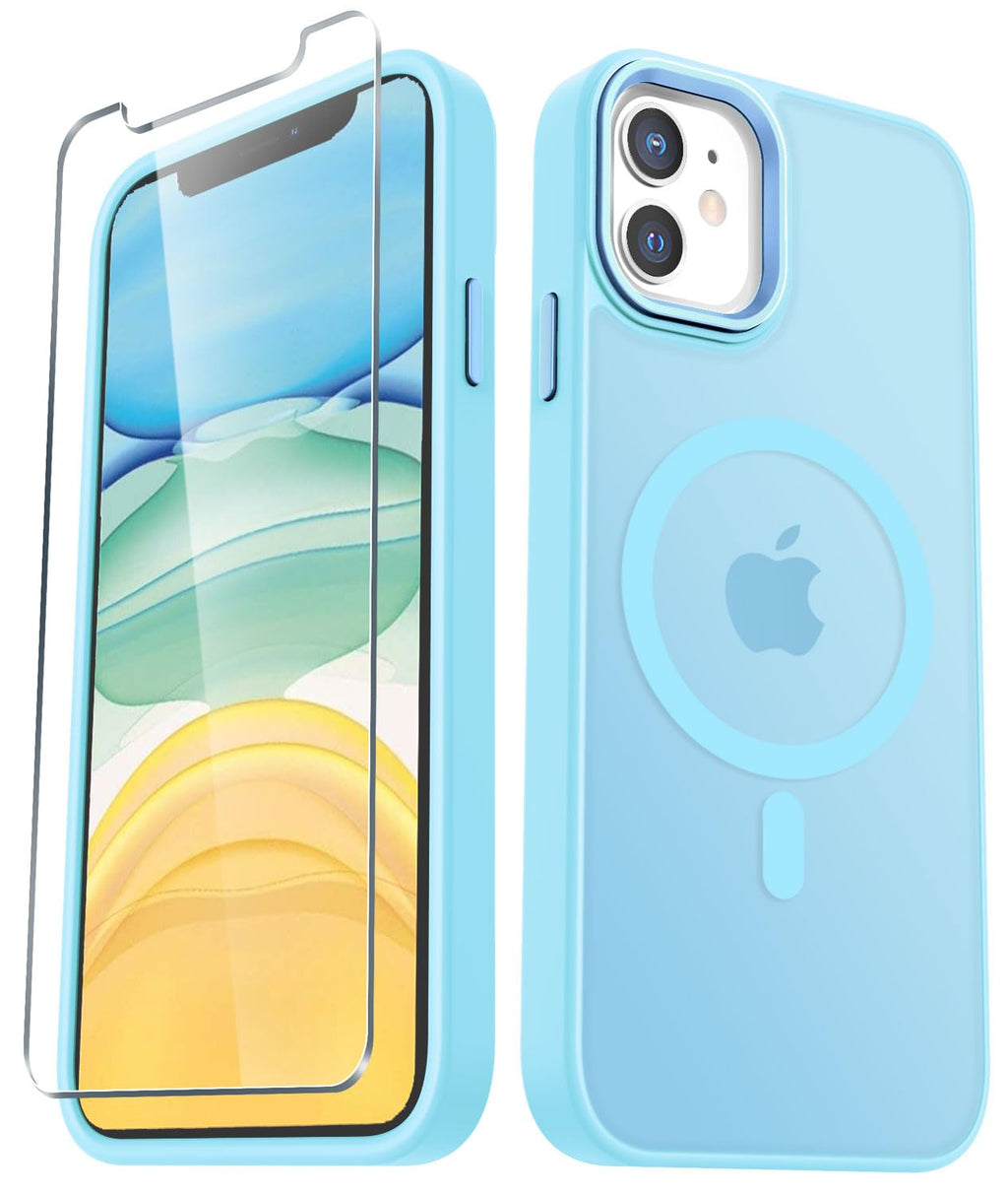 YENAPOON for iPhone 14 Case, iPhone 13 Case, Matte Magnetic Case, Black