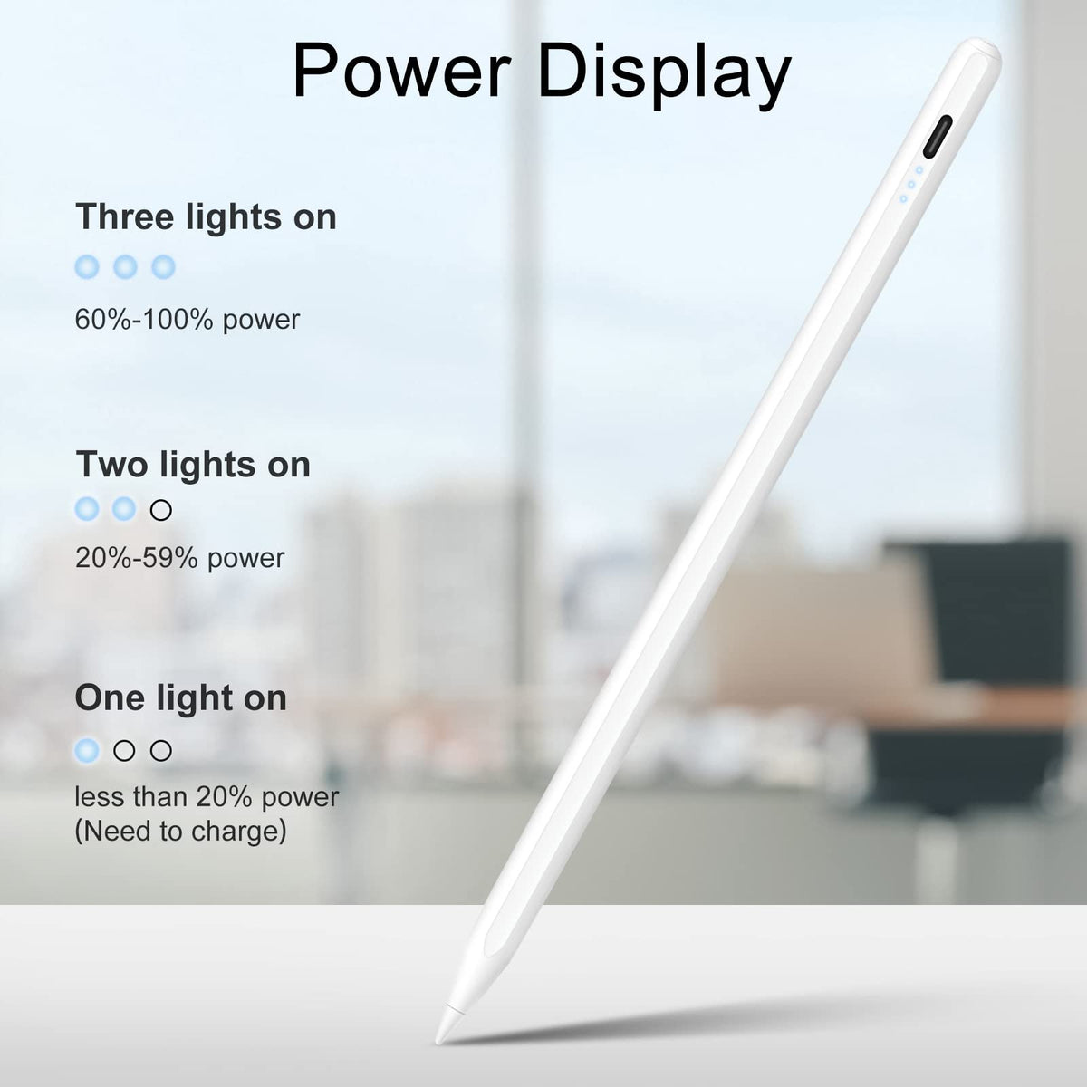 Stylus Pen for iPad, 13 mins Fast Charge Stylus with Palm Rejection, Tilt Sensitivity, Compatible with 2018-2025 iPad Air 3/4/5/6, iPad mini 5/6, iPad 6/7/8/9/10, iPad Pro 11"/12.9"/M4 (Black)