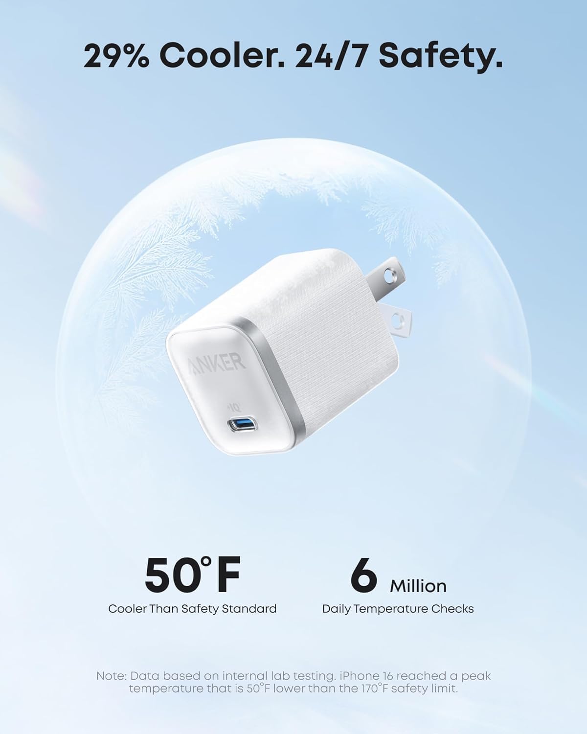Anker iPhone Charger, 45W Type C Fast Charging, USB C Charger Block