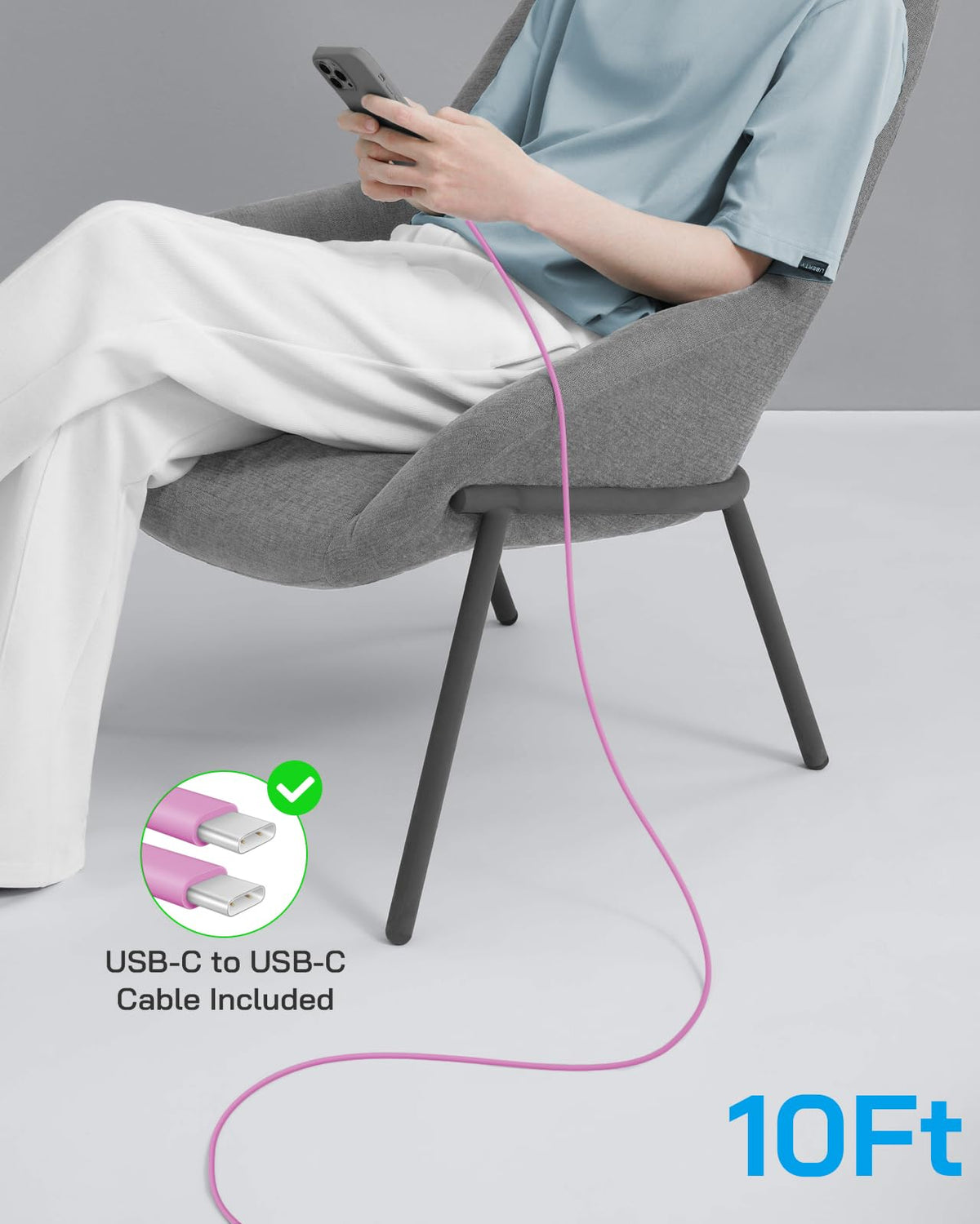 20W Fast Charger for iPhone 18/17/16/15 with 6FT Cable [3-Pack] - Green