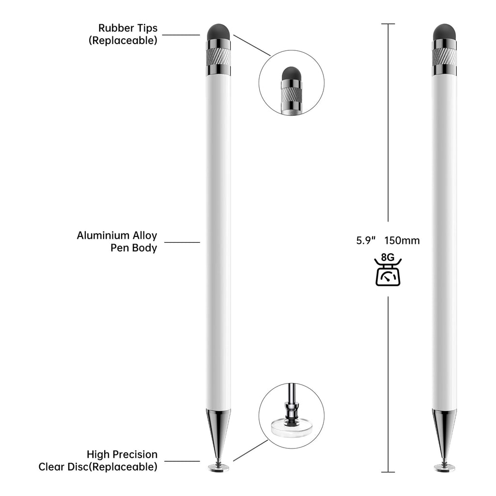 Bopomofo Stylus(5 Pcs),2-in-1 Stylus Pen for Touchscreen,Capacitive Stylus