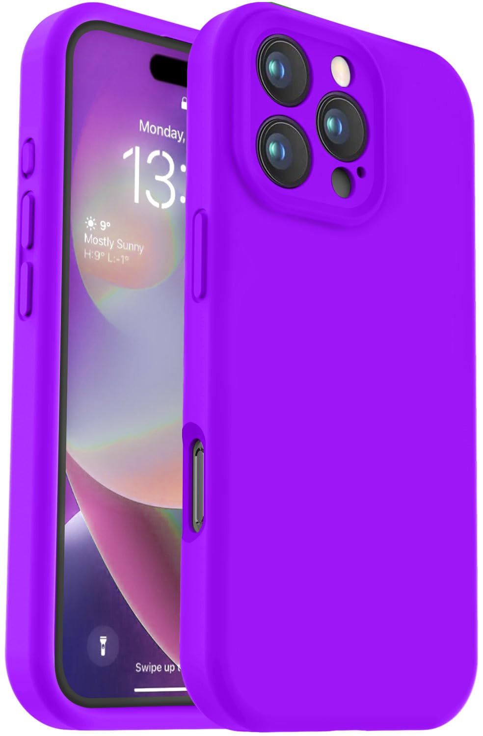 Vooii Compatible with iPhone 11 Case, Upgraded Liquid Silicone with [Flat Edges] [Camera Protection] [Soft Anti-Scratch Microfiber Lining] Phone Case for iPhone 11 6.1 inch - Sea Blue