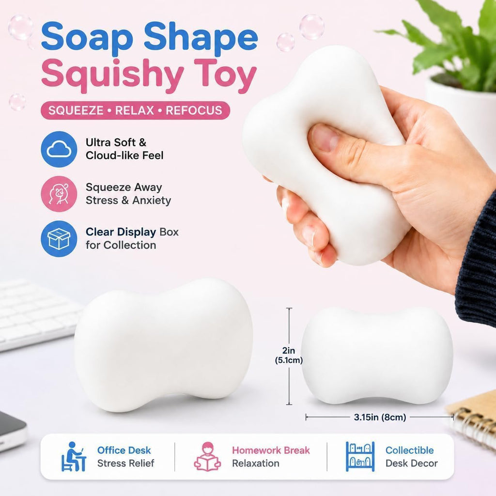 Crunchy Mango Squishies ASMR Toy, Bead Filled Realistic Bar Stress Ball