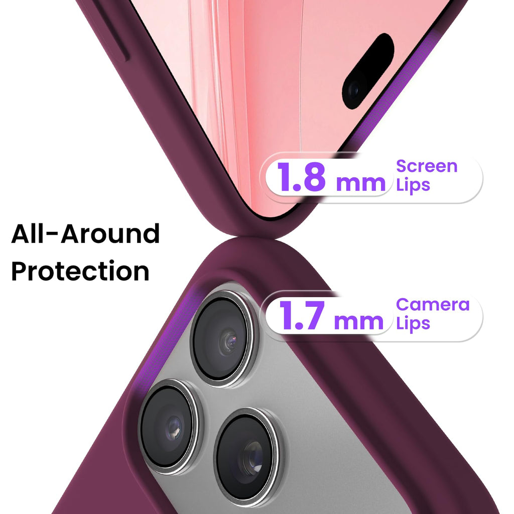 ORNARTO for iPhone 18 Pro Max Case, Liquid Silicone, Cloud Blue